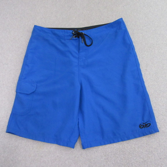 Nike Mens 6.0 Board Shorts 36 x 10 Blue Swim Trunks Beach Surf Drawstring - Picture 1 of 15